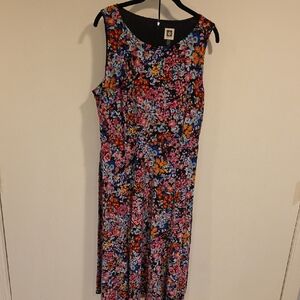 Anne Klein Multicolor Floral Midi Dress